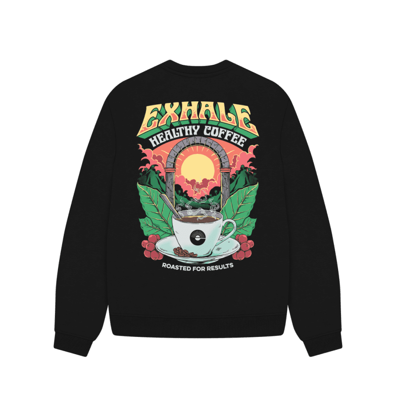 Black Exhale Surf Style Ladies Sweater