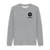 Light Heather Grey sweater with small full logo